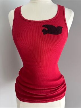 freecity NWOT Ribbed Tank - Red/Black/Cream, Size M/L
